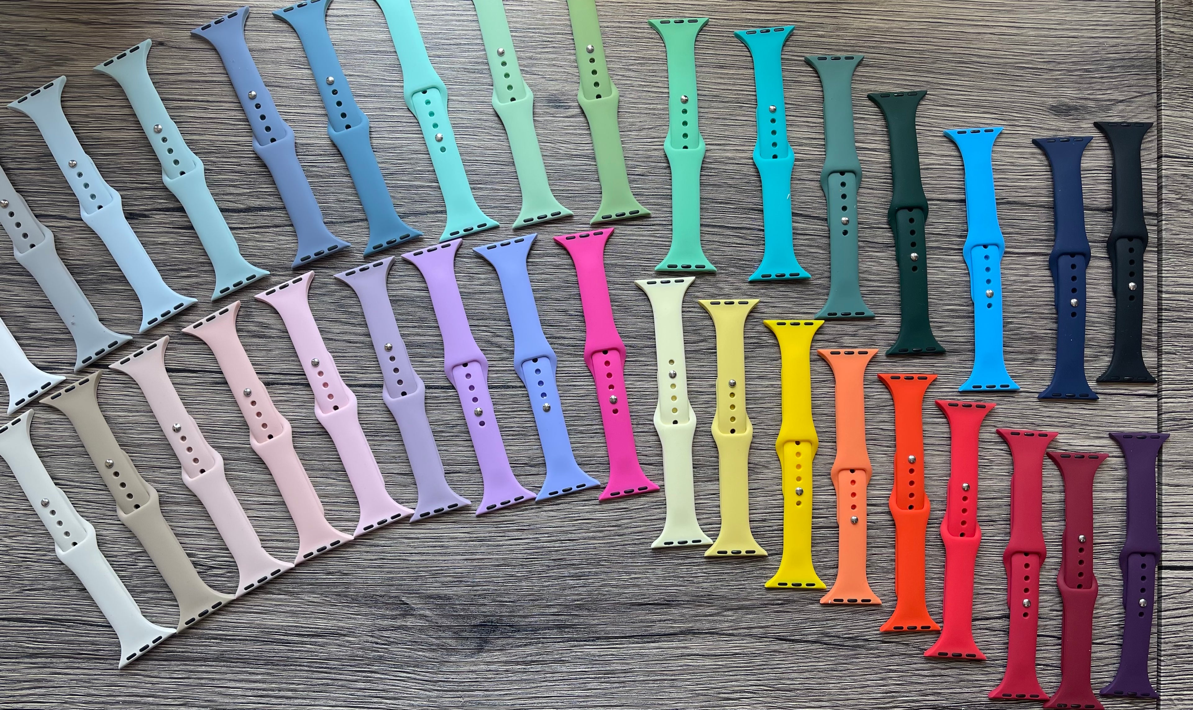 Thin silicone apple watch bands