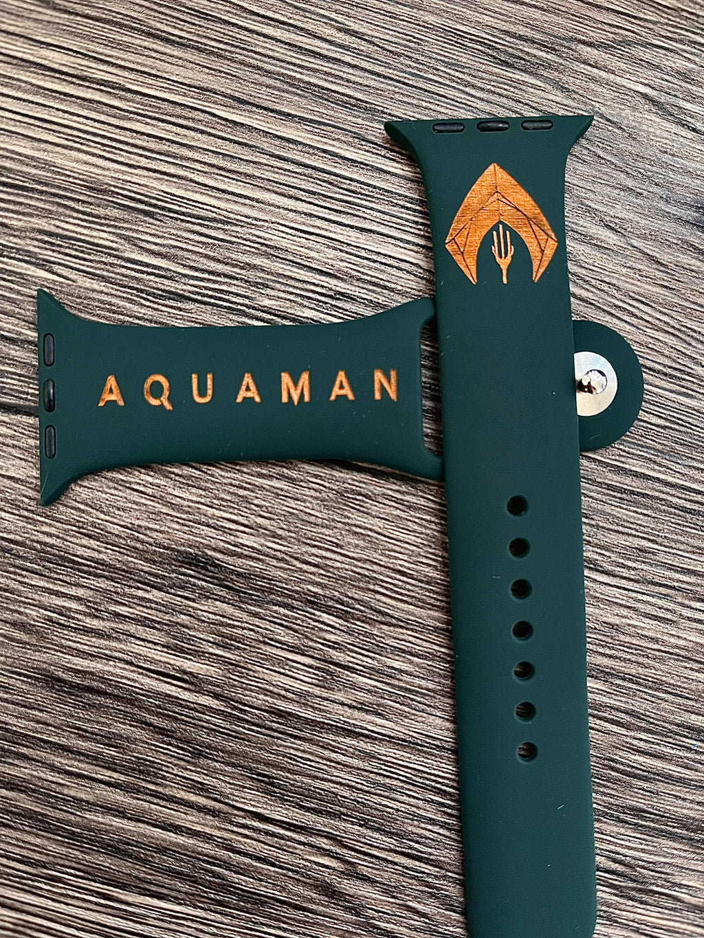 Marvel and DC comics themed laser engraved Apple Watch bands
