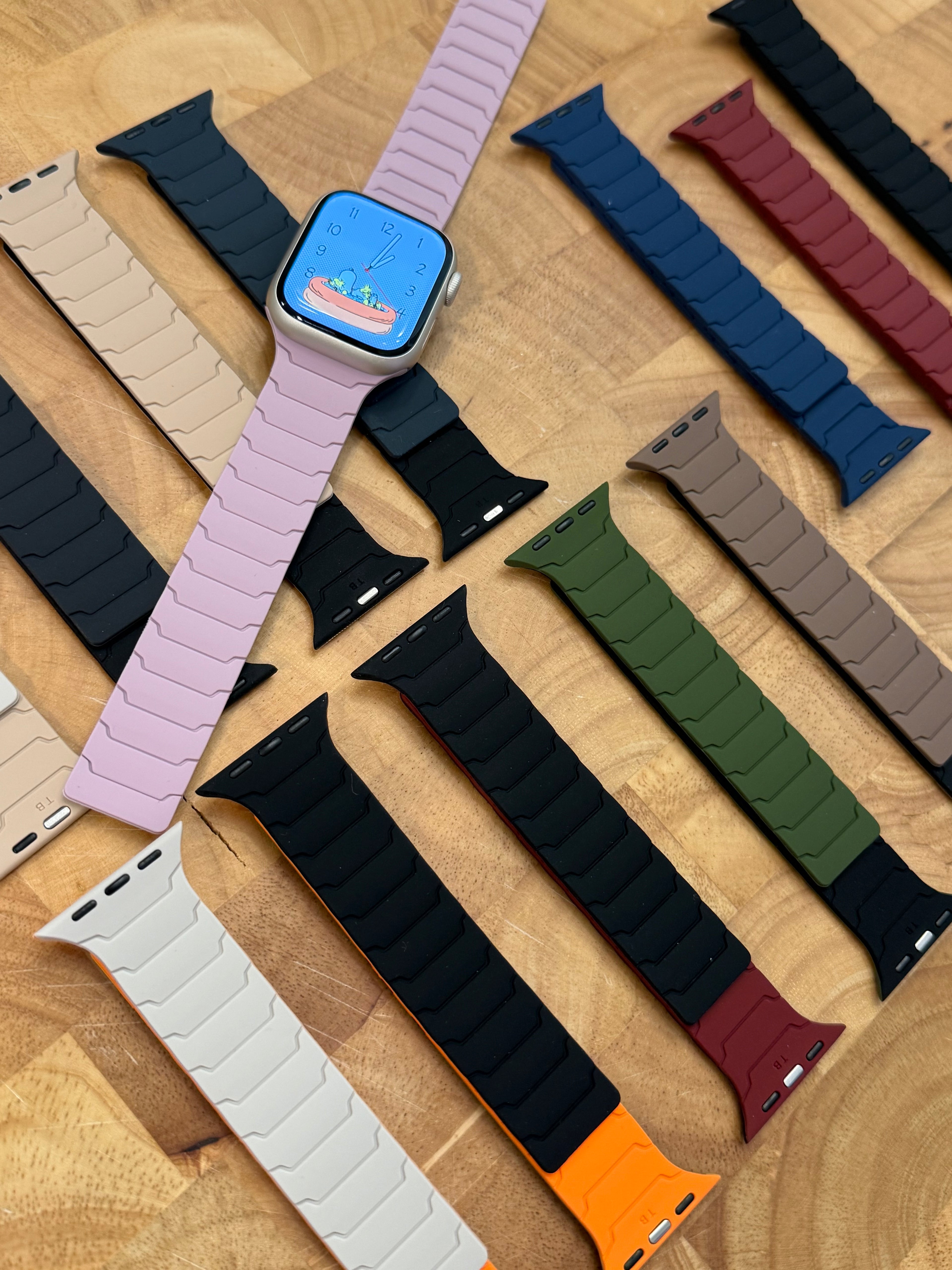 Silicone magnetic Apple Watch band