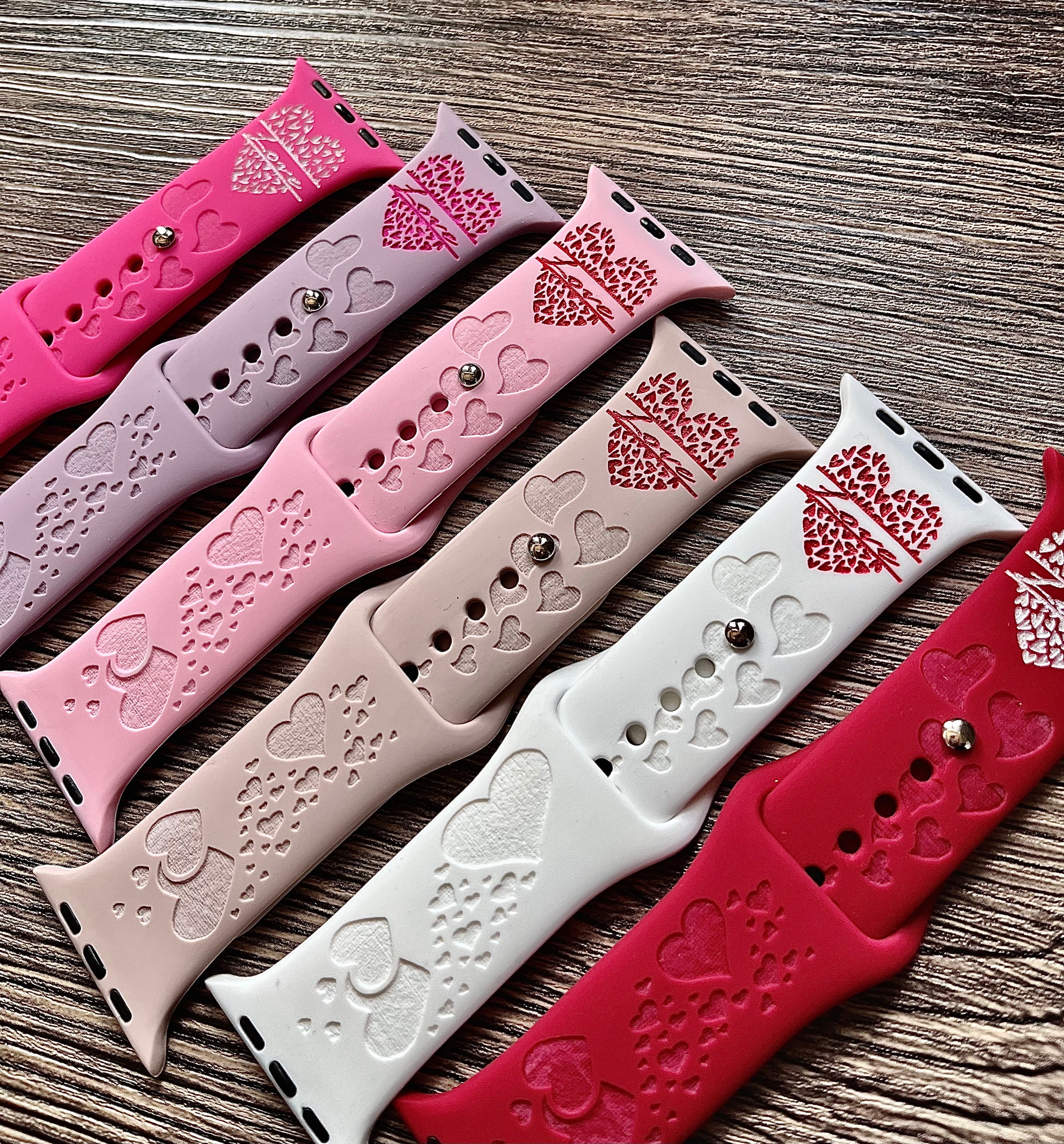 Laser engraved valentine band