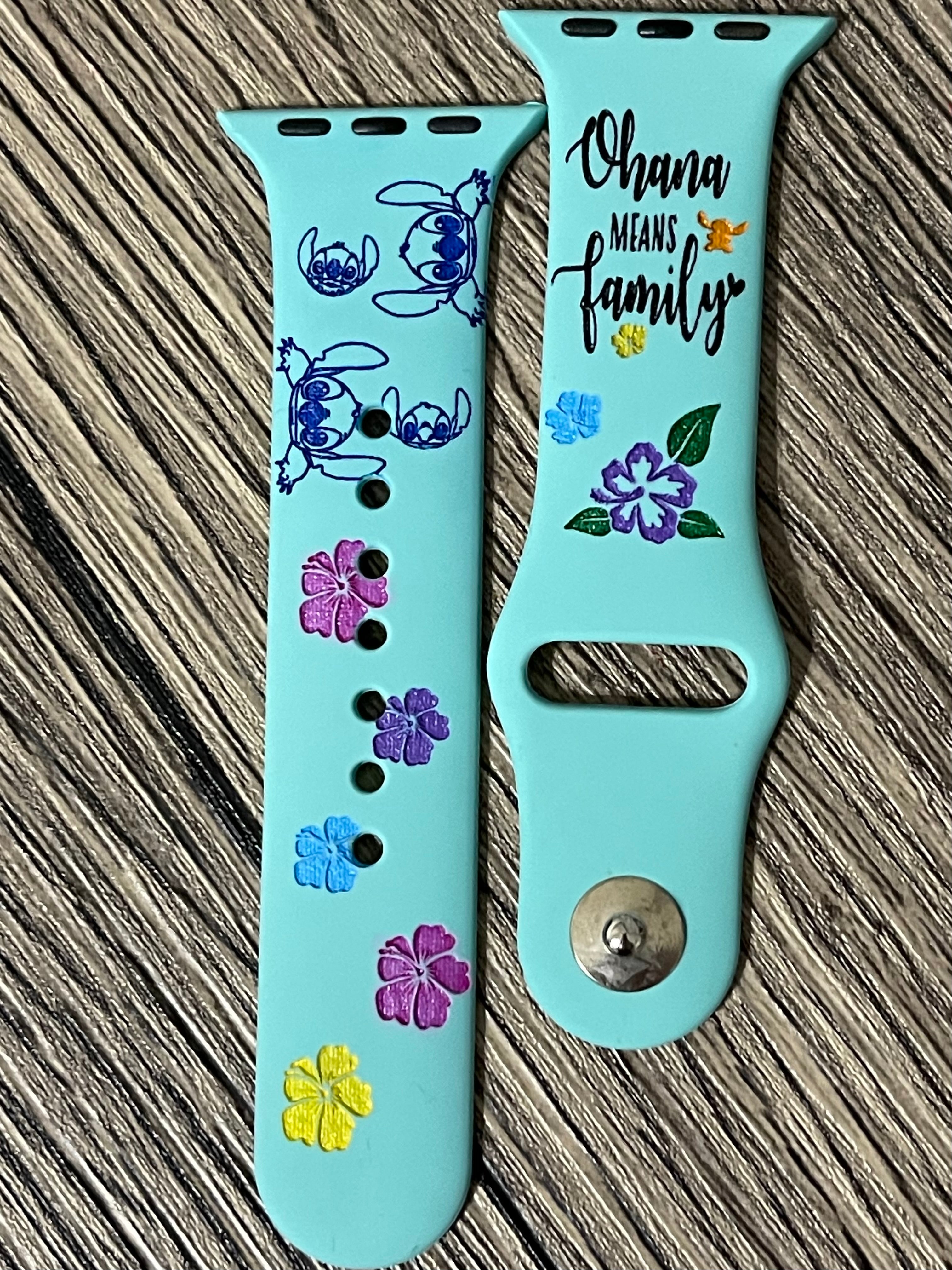 Lilo & Stitch laser engraved Apple Watch band that's