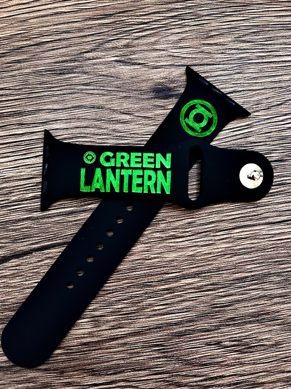 Marvel and DC comics themed laser engraved Apple Watch bands