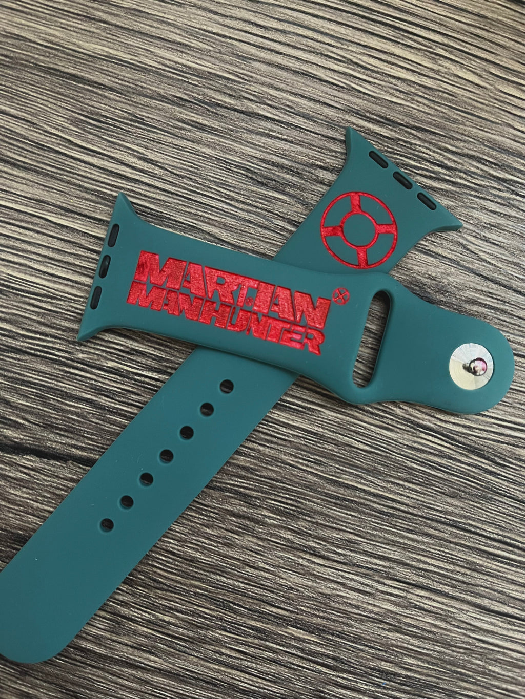 Marvel and DC comics themed laser engraved Apple Watch bands