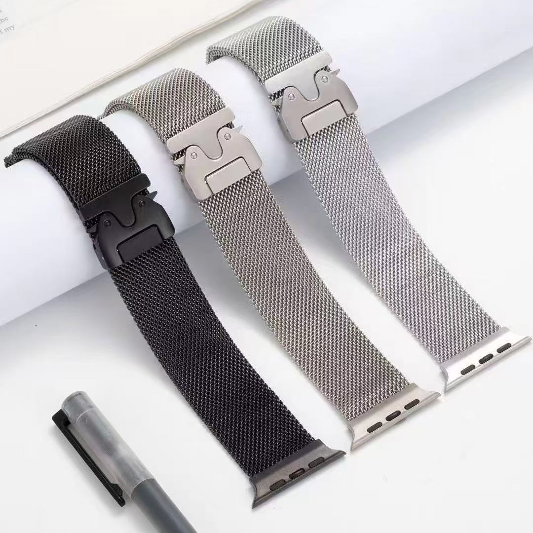 Milanese stainless steel buckle band