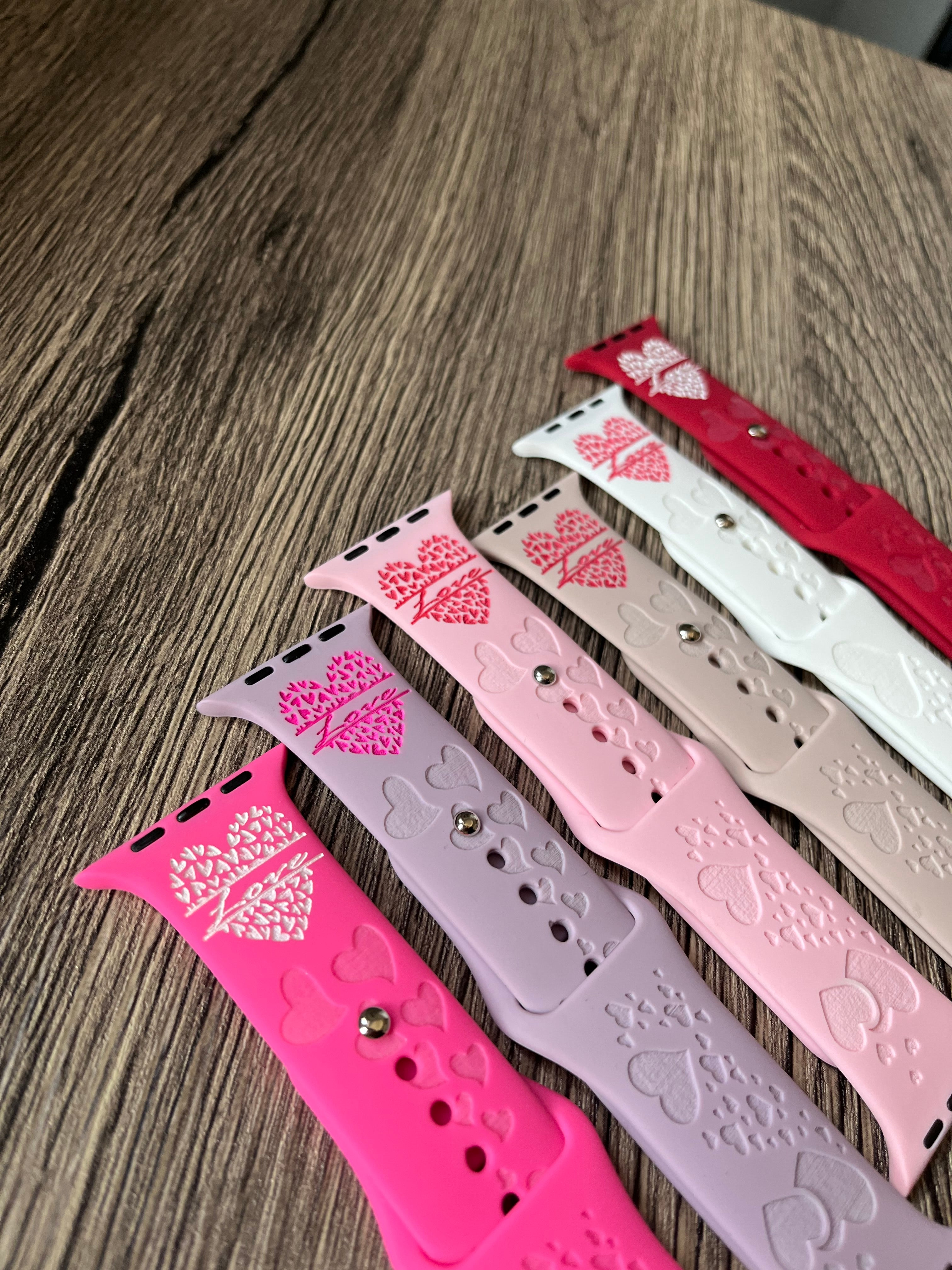 Laser engraved valentine band