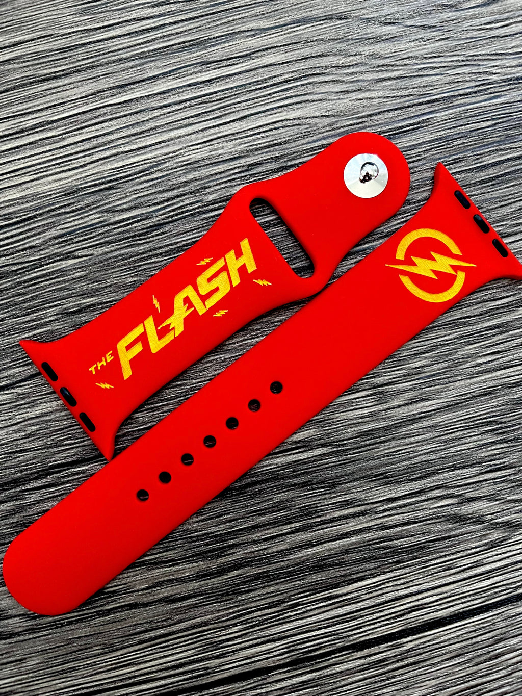 Marvel and DC comics themed laser engraved Apple Watch bands