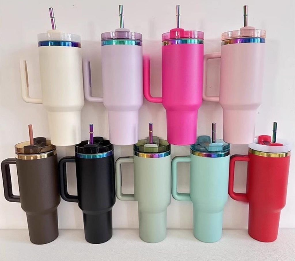 40oz laser engraved Coraline tumbler