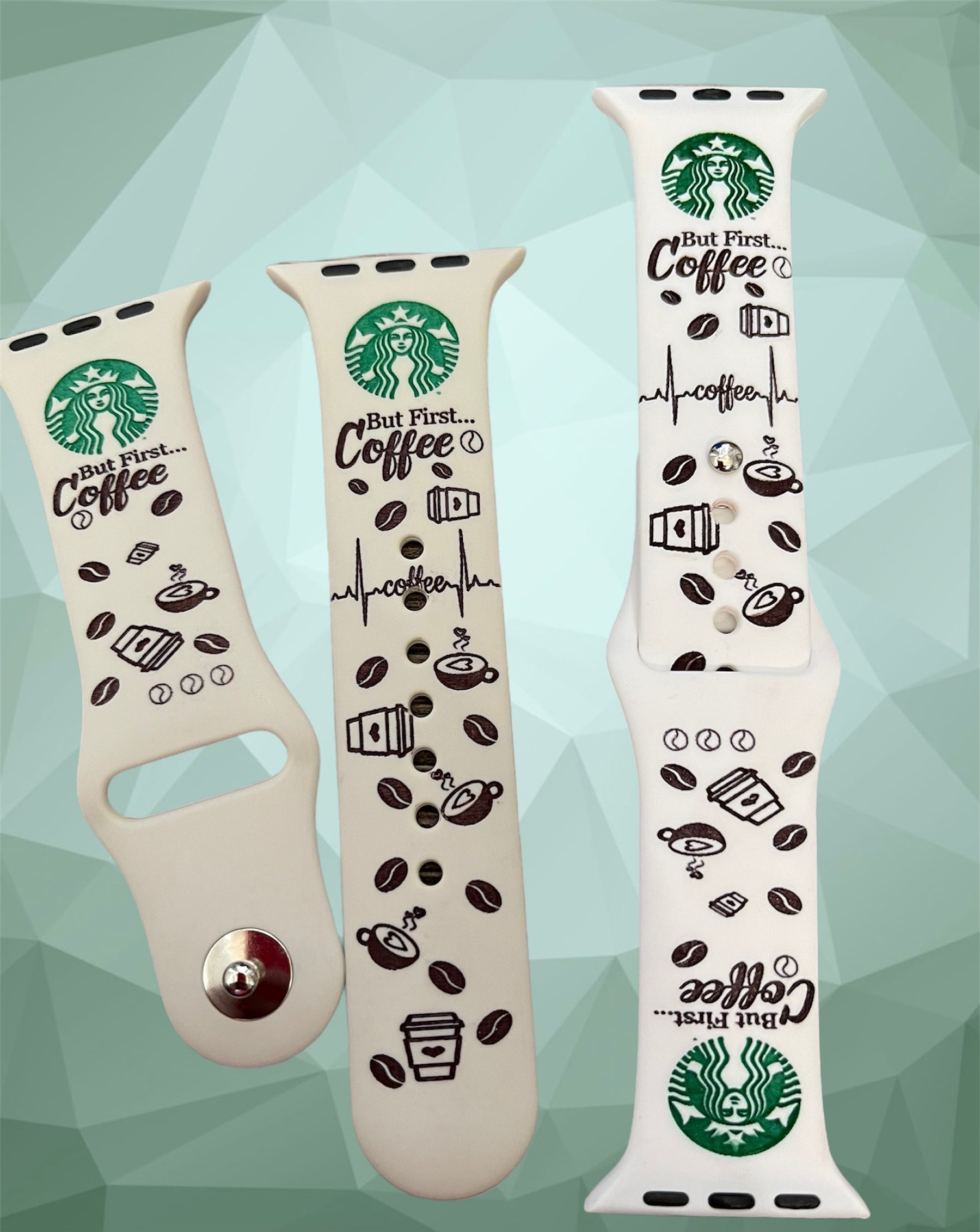 Starbucks laser engraved silicone bad