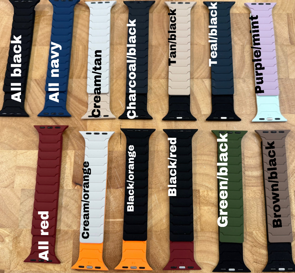 Silicone magnetic Apple Watch band