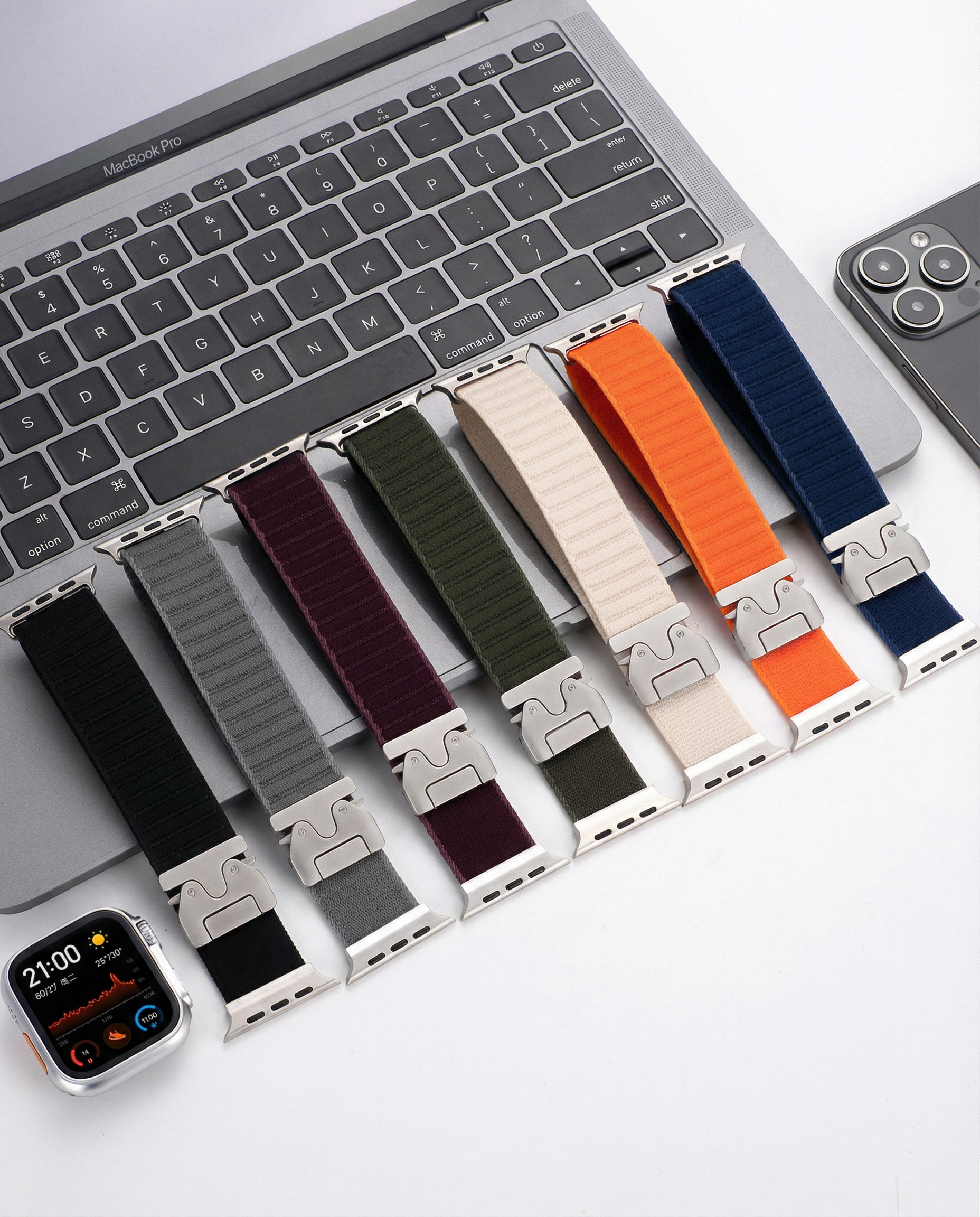 Nylon woven buckle Apple Watch band
