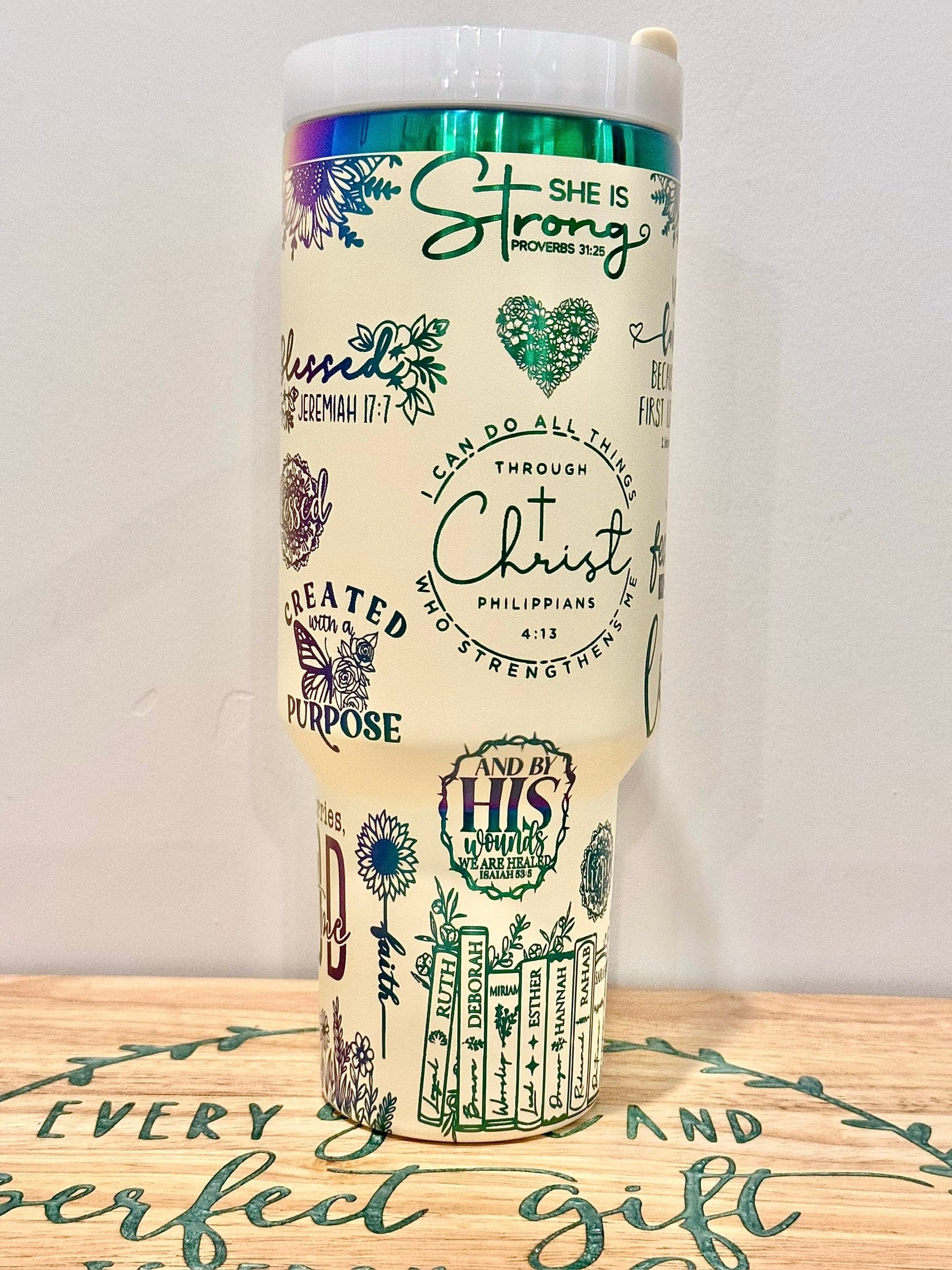 40oz redeemed scripture tumbler