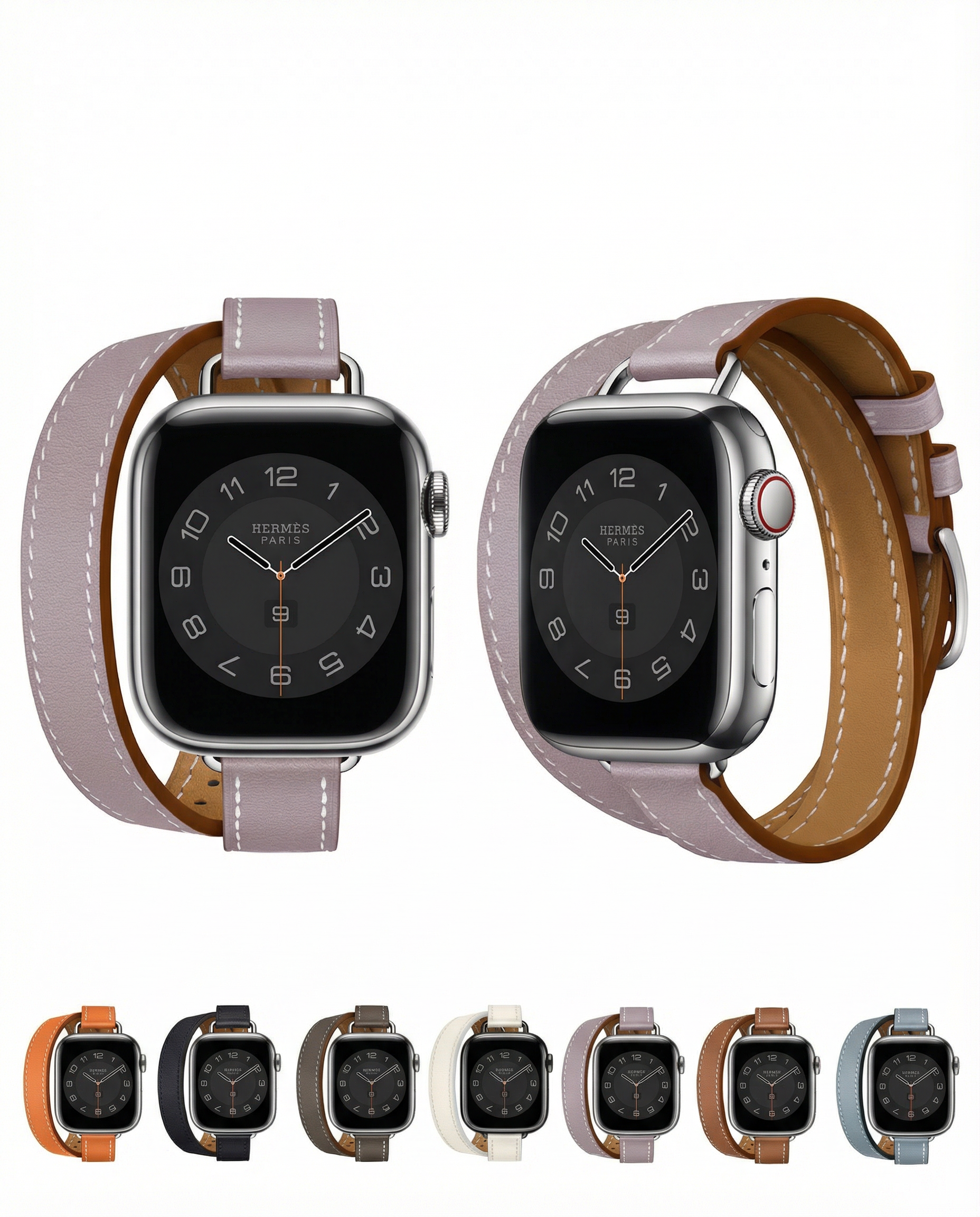 Double length loop leather bands